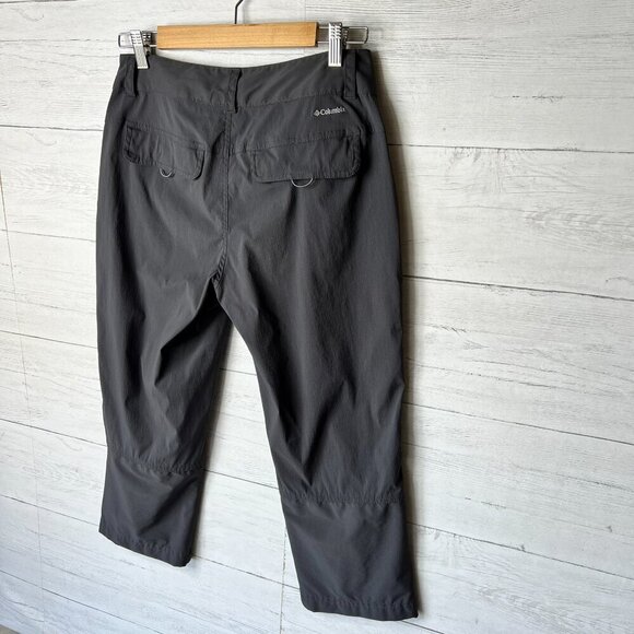 Columbia Sportswear Pants Womens Size 8 Dark Gray Hiking Capri Outdoor Gorpcore - Picture 11 of 16